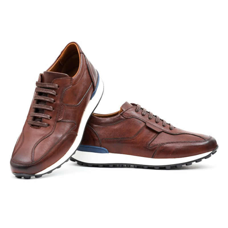 sneakers homme cuir marron