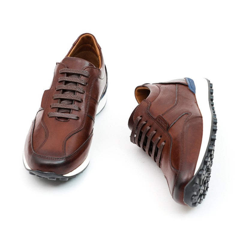sneakers homme cuir marron