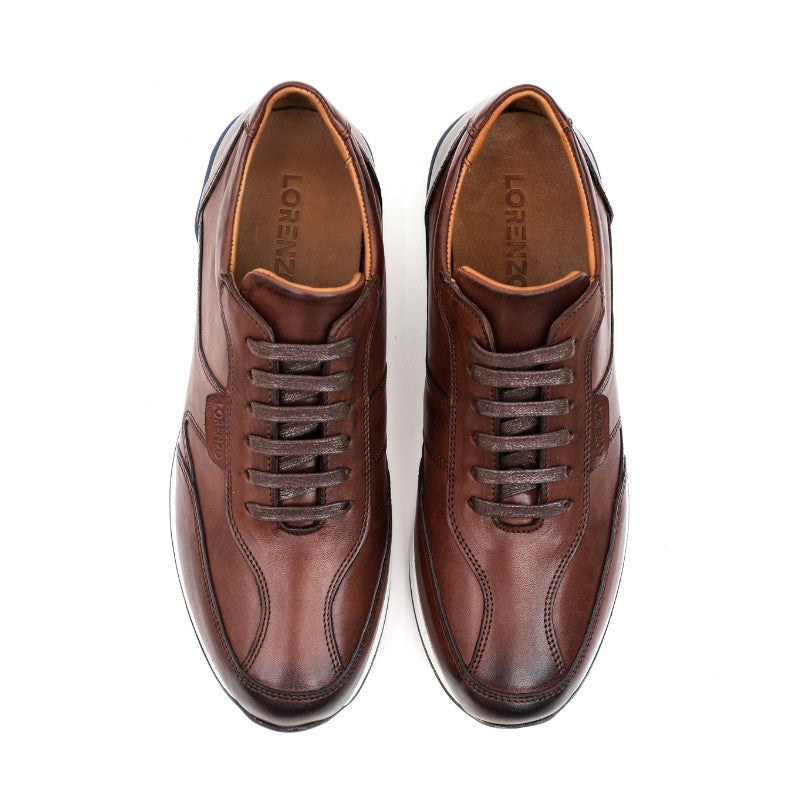 sneakers homme cuir marron