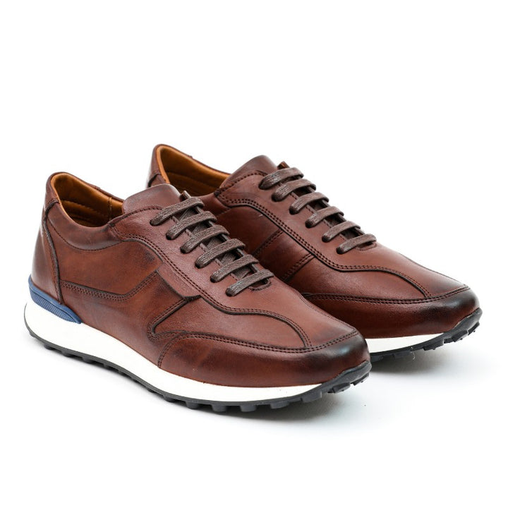 sneakers homme cuir marron
